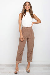Petal and Pup USA BOTTOMS Talaren Cord Pant - Brown