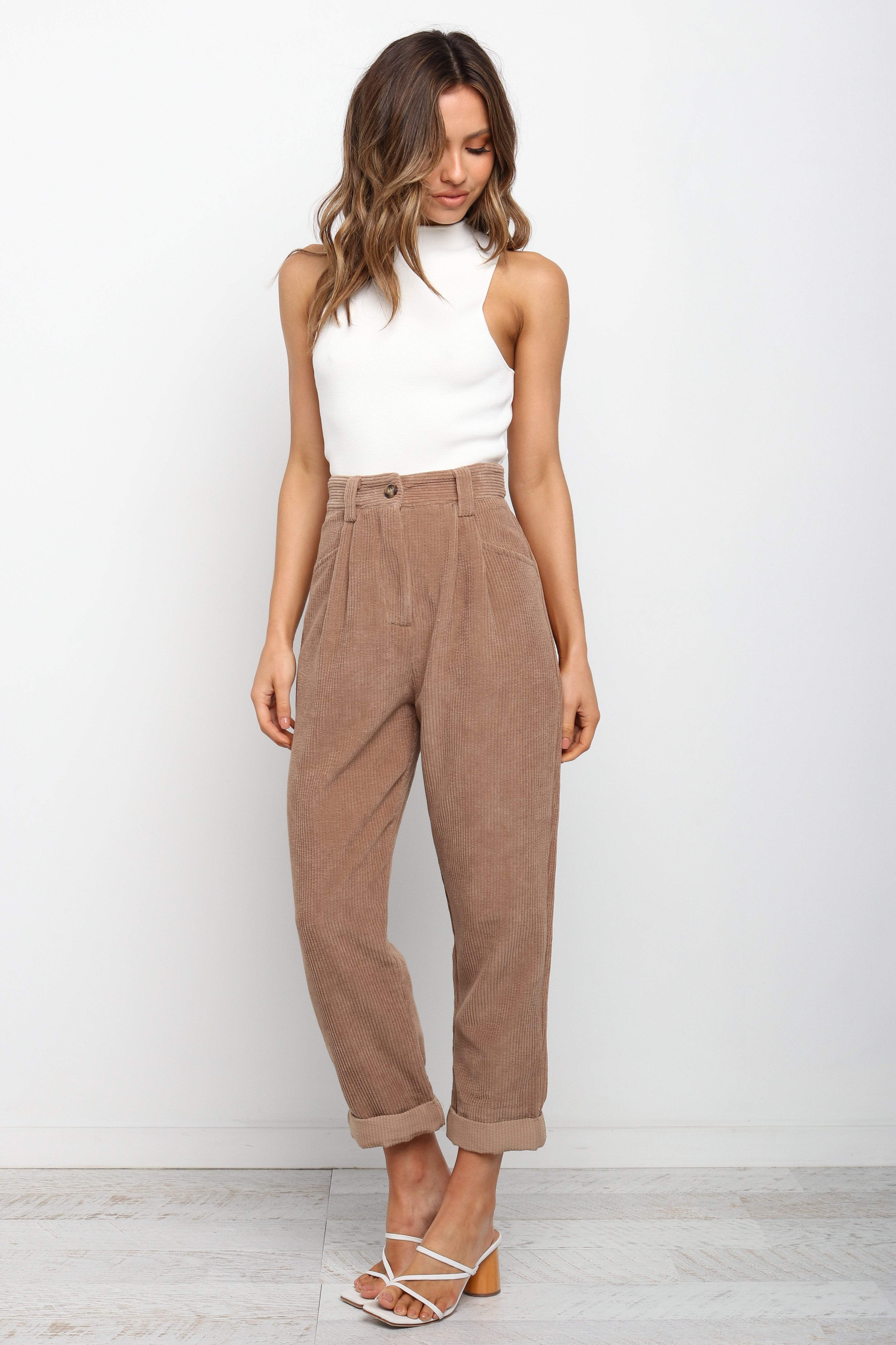 Petal and Pup USA BOTTOMS Talaren Cord Pant - Brown