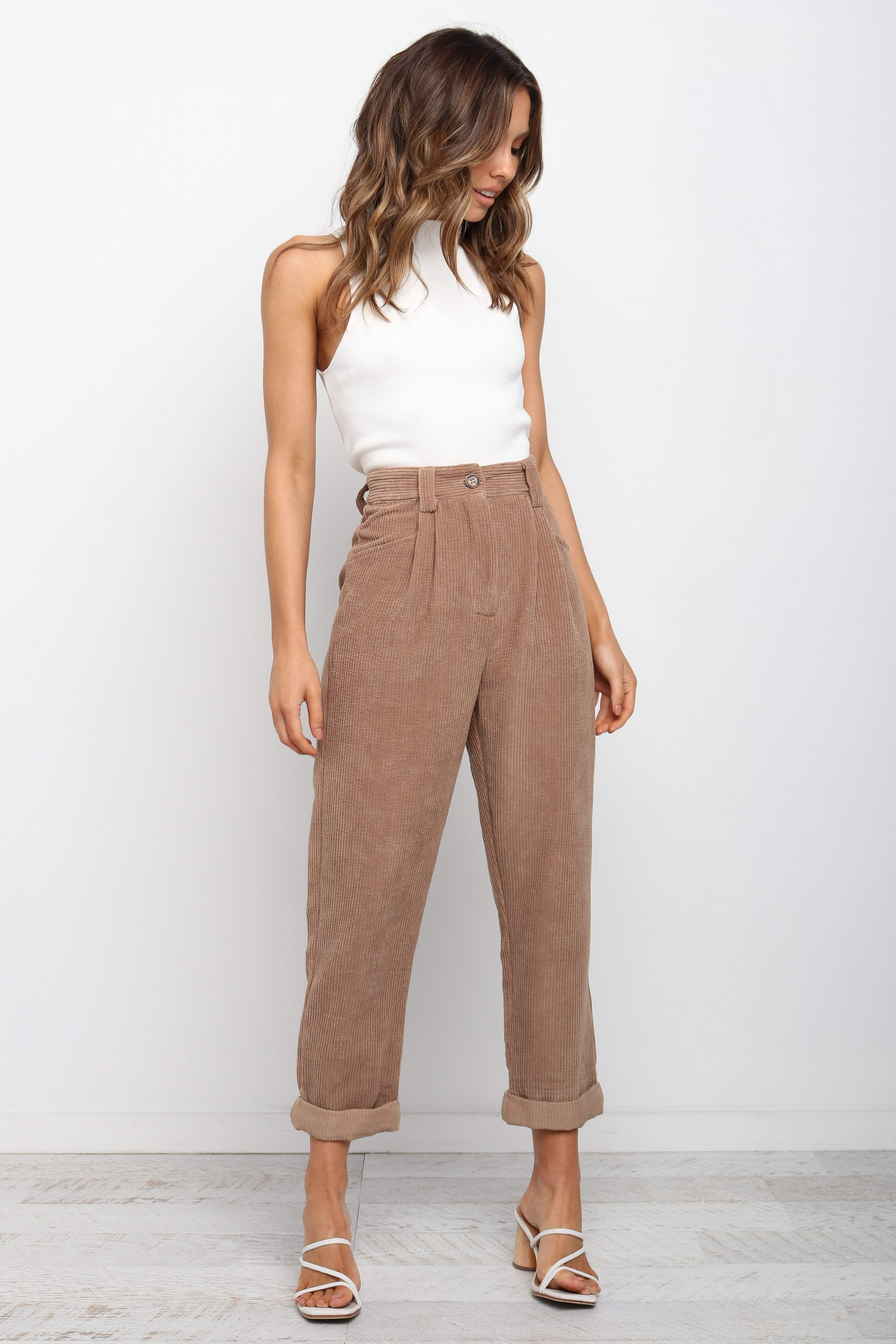 Petal and Pup USA BOTTOMS Talaren Cord Pant - Brown