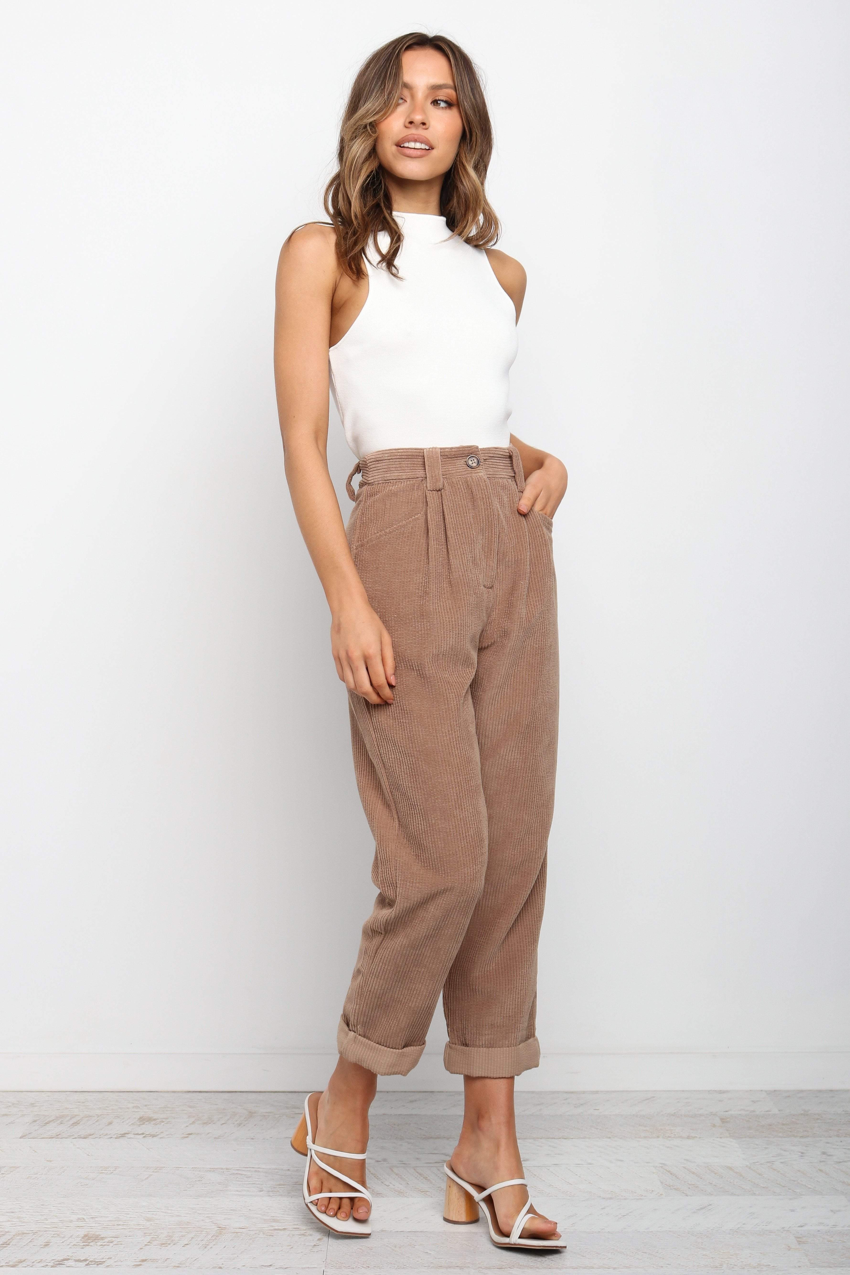 Petal and Pup USA BOTTOMS Talaren Cord Pant - Brown
