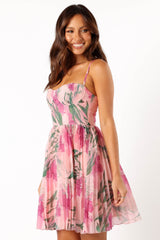 Petal and Pup USA DRESSES Achanti Mini Dress - Pink Floral