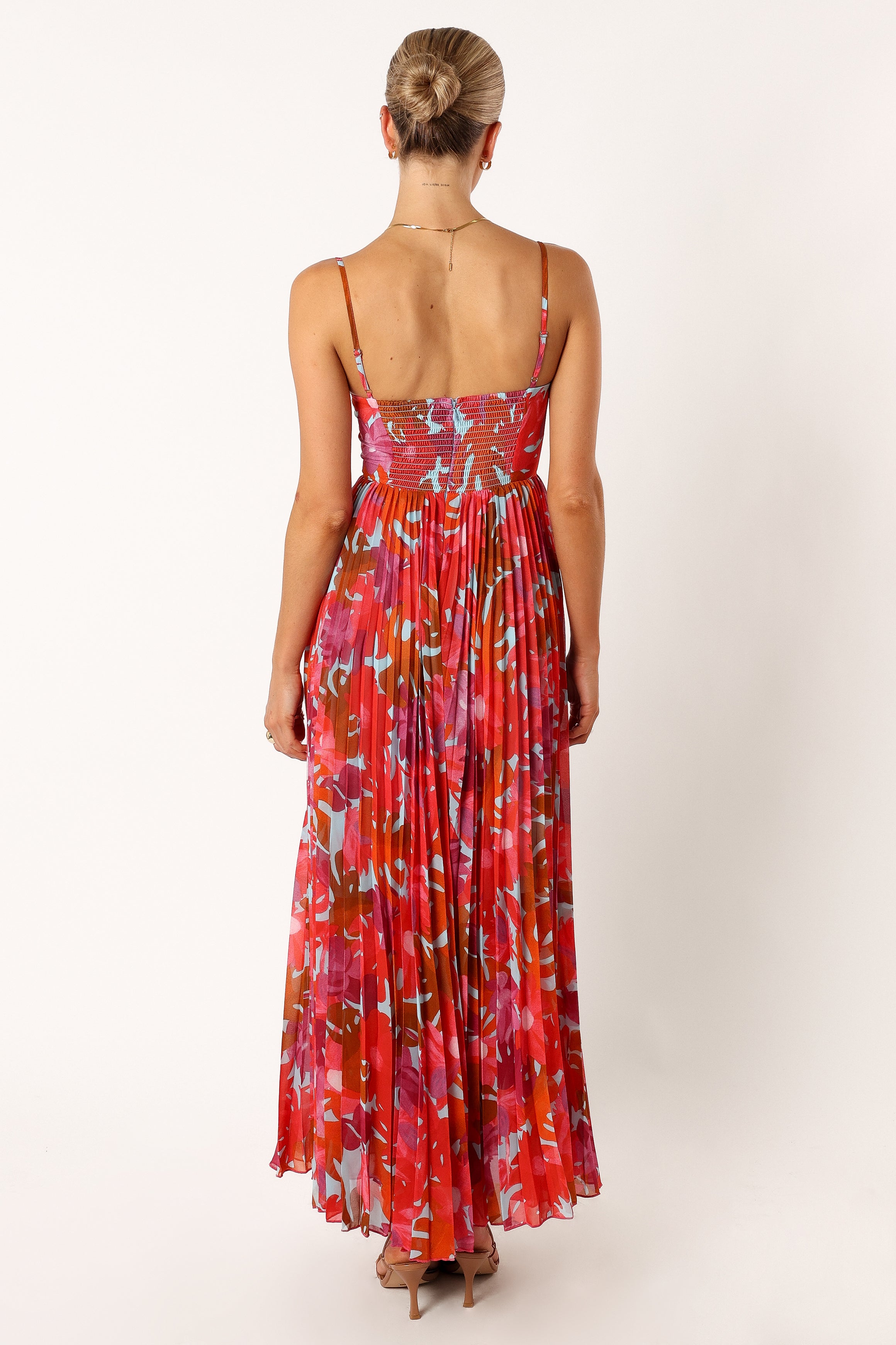 Petal and Pup USA DRESSES Achanti Pleated Maxi Dress - Pink Azalea