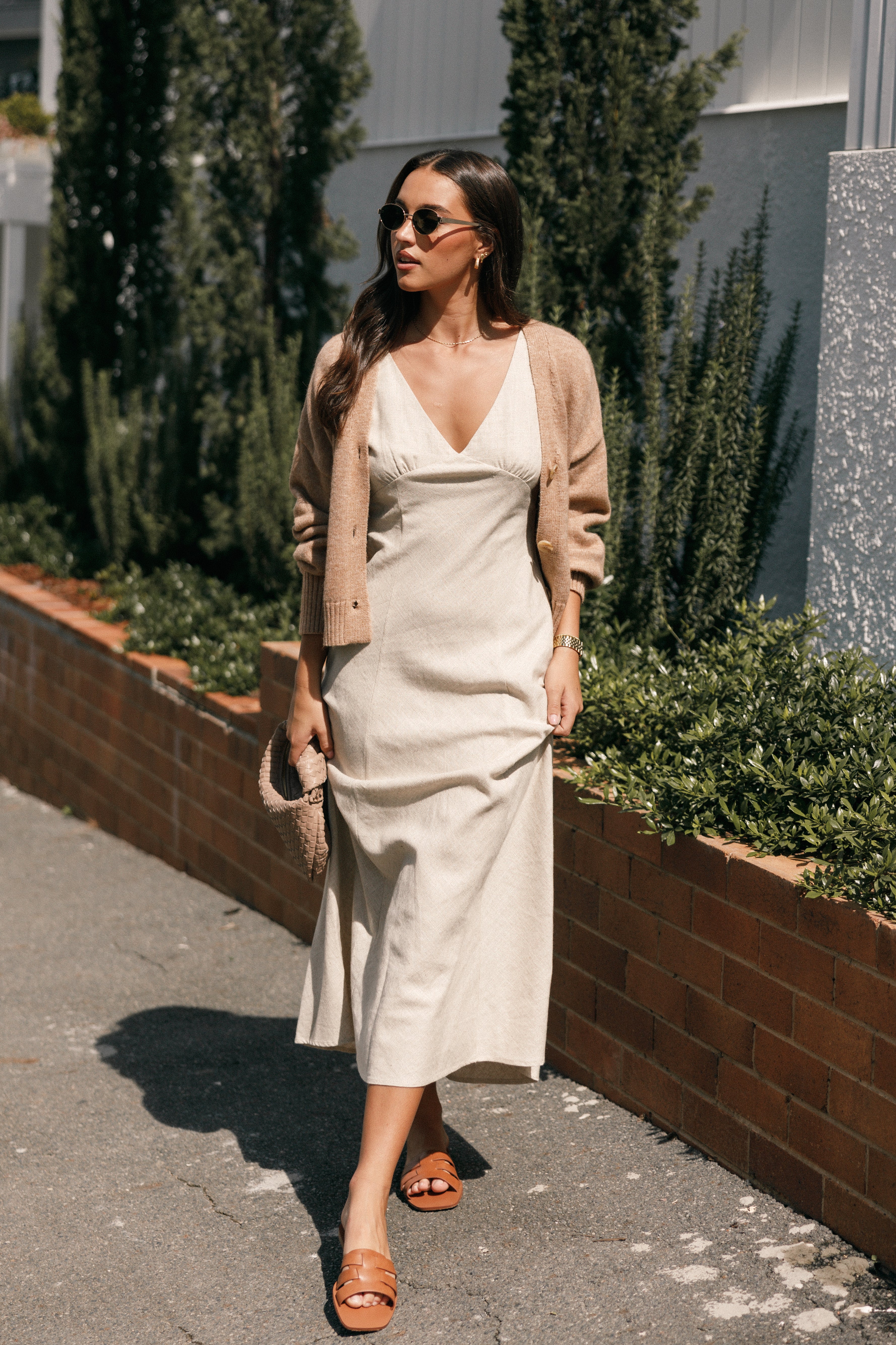 Petal and Pup USA DRESSES Adren Midi Dress - Oatmeal