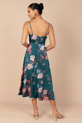 Petal and Pup USA DRESSES Alejandra Cowl Neck Midi Dress - Emerald