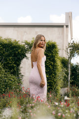 Petal and Pup USA DRESSES Allegra Lace Midi Dress - Pink