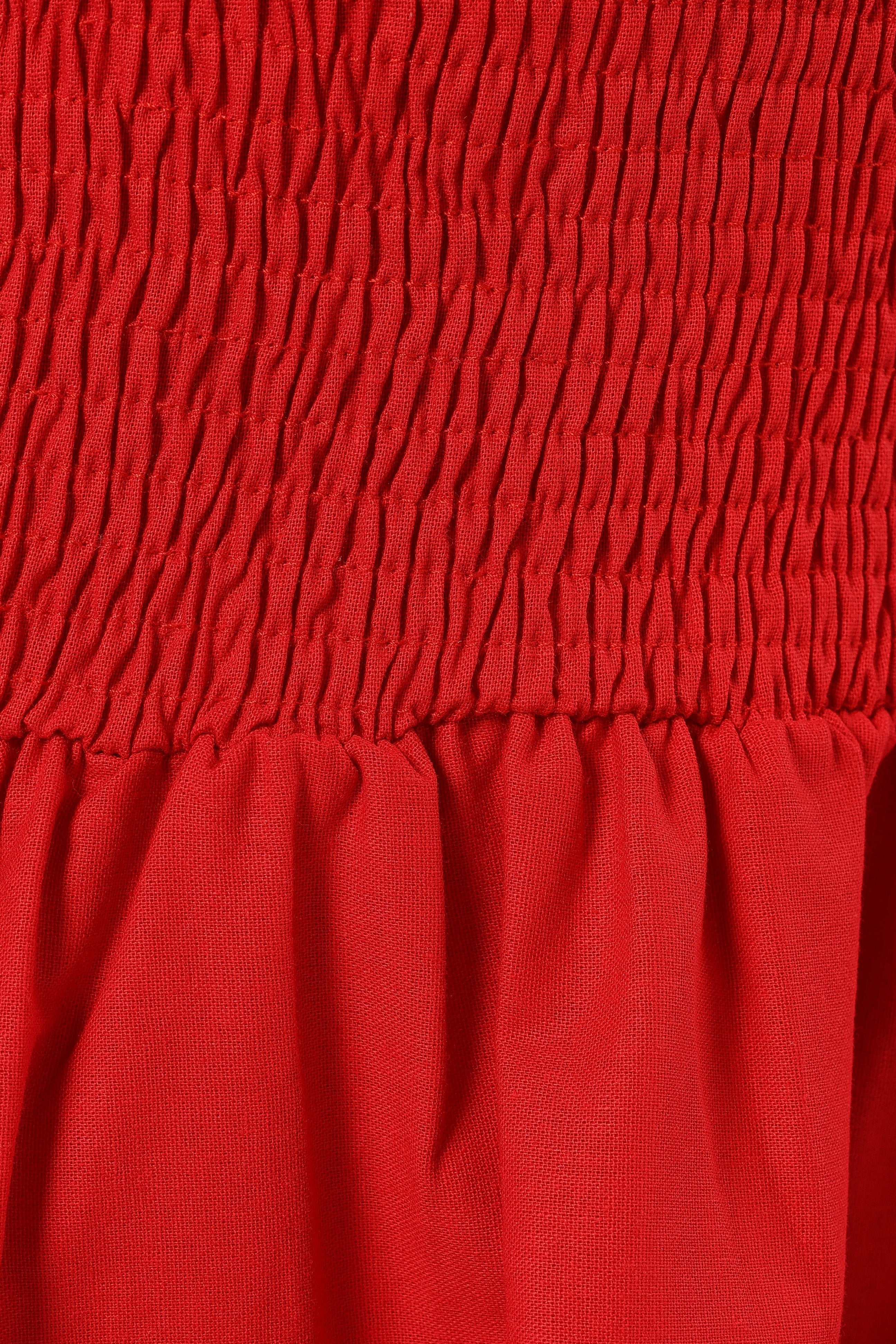 Petal and Pup USA DRESSES Allison One Shoulder Mini Dress - Red