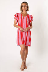 Petal and Pup USA DRESSES Amara Mini Dress - Pink Stripe