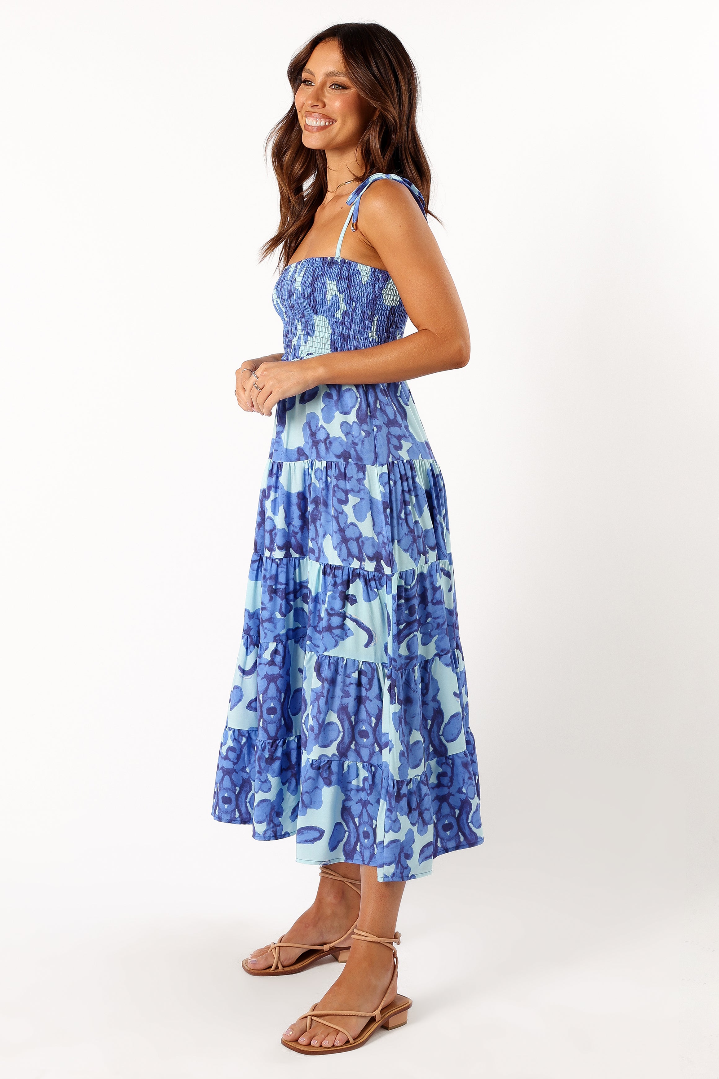 Petal and Pup USA DRESSES Amarie Midi Dress - Blue