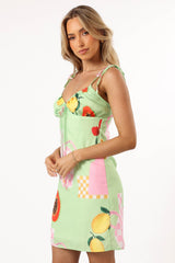 Petal and Pup USA DRESSES Anistyn Mini Dress - Green Papaya