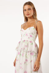 Petal and Pup USA DRESSES Armani Midi Dress - White Floral