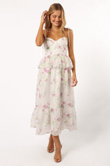 Petal and Pup USA DRESSES Armani Midi Dress - White Floral