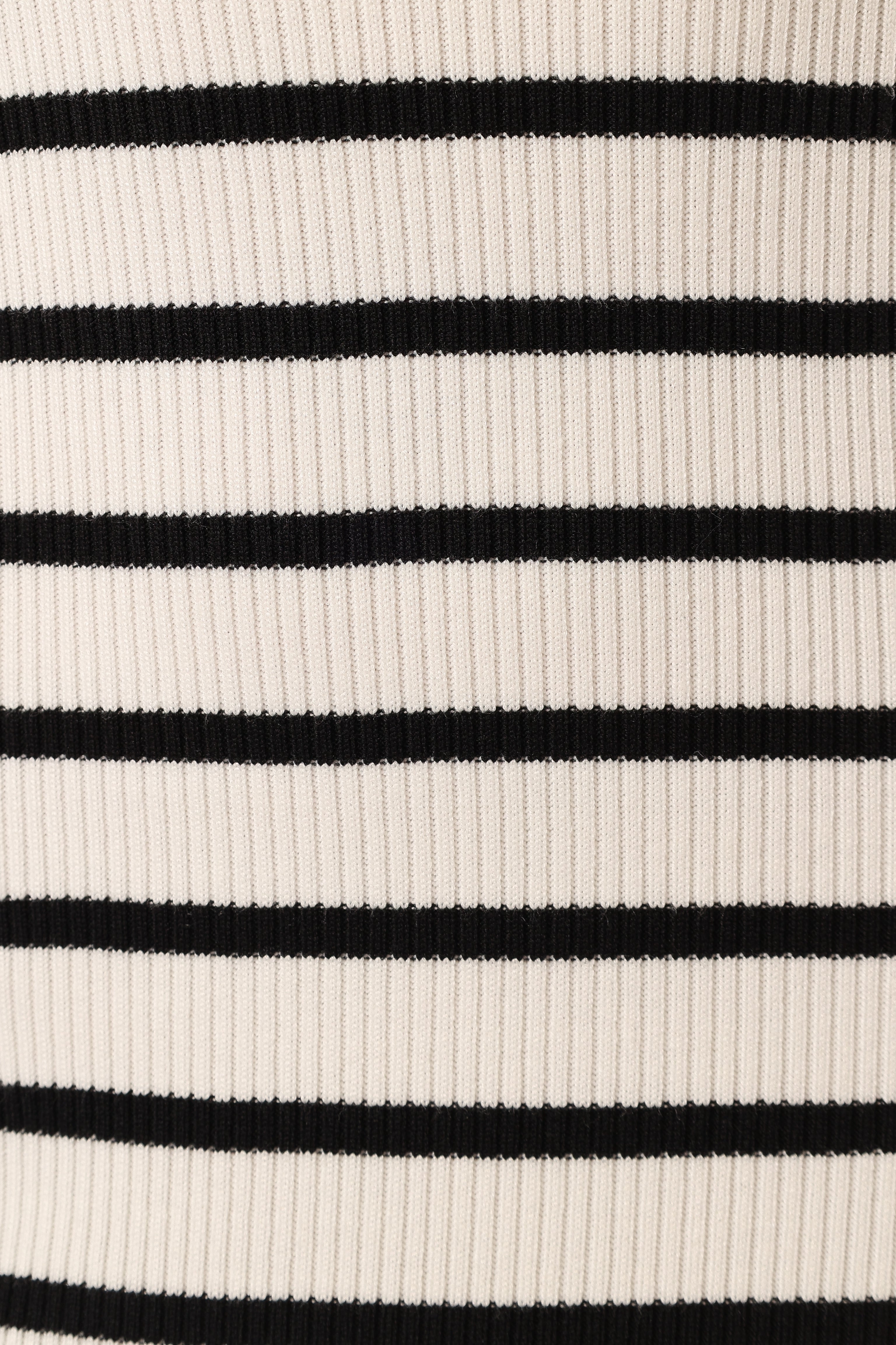 Petal and Pup USA DRESSES Ashyton Striped Midi Dress - White/Black