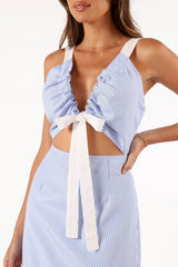 Petal and Pup USA DRESSES Bailee Maxi Dress - Blue Stripe