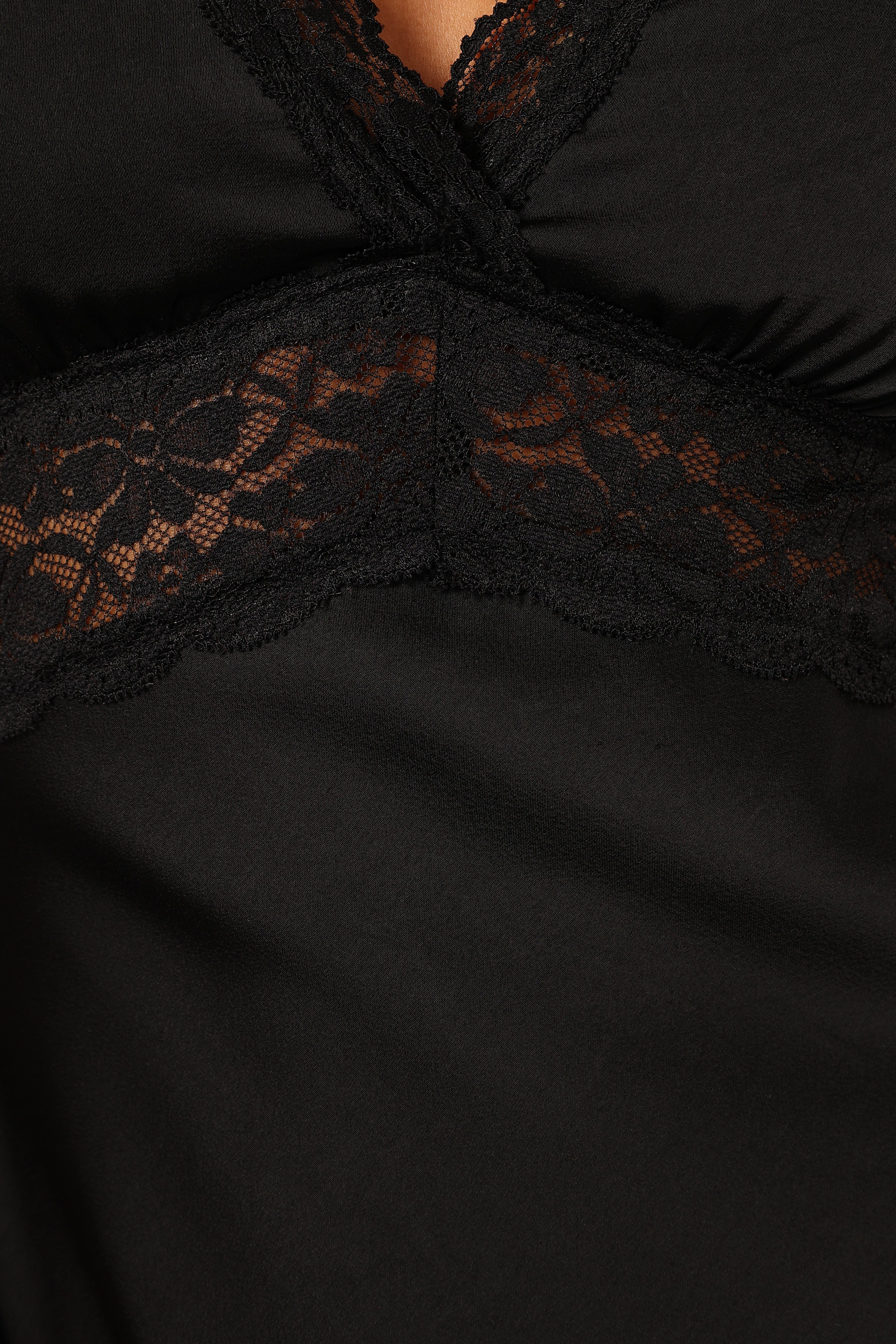 Petal and Pup USA DRESSES Brennan Maxi Slip Dress - Black