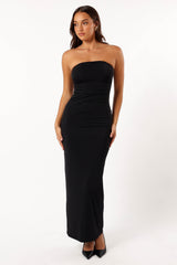 Petal and Pup USA DRESSES Brixley Strapless Maxi Dress - Black