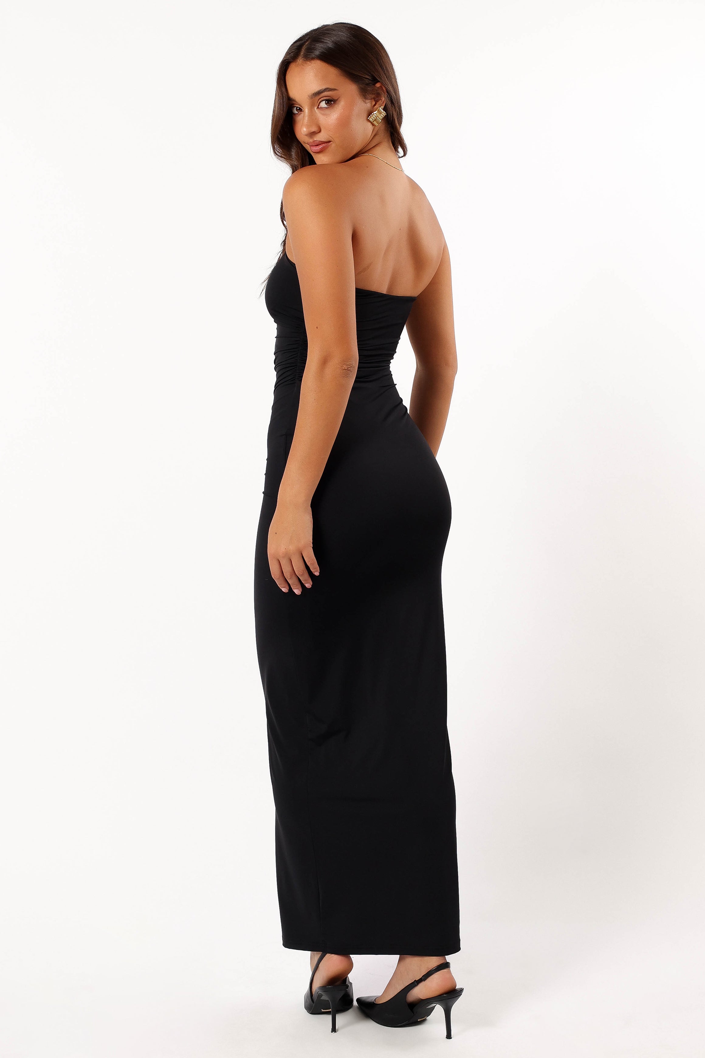Petal and Pup USA DRESSES Brixley Strapless Maxi Dress - Black