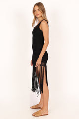 Petal and Pup USA DRESSES Carlito Midi Dress - Black