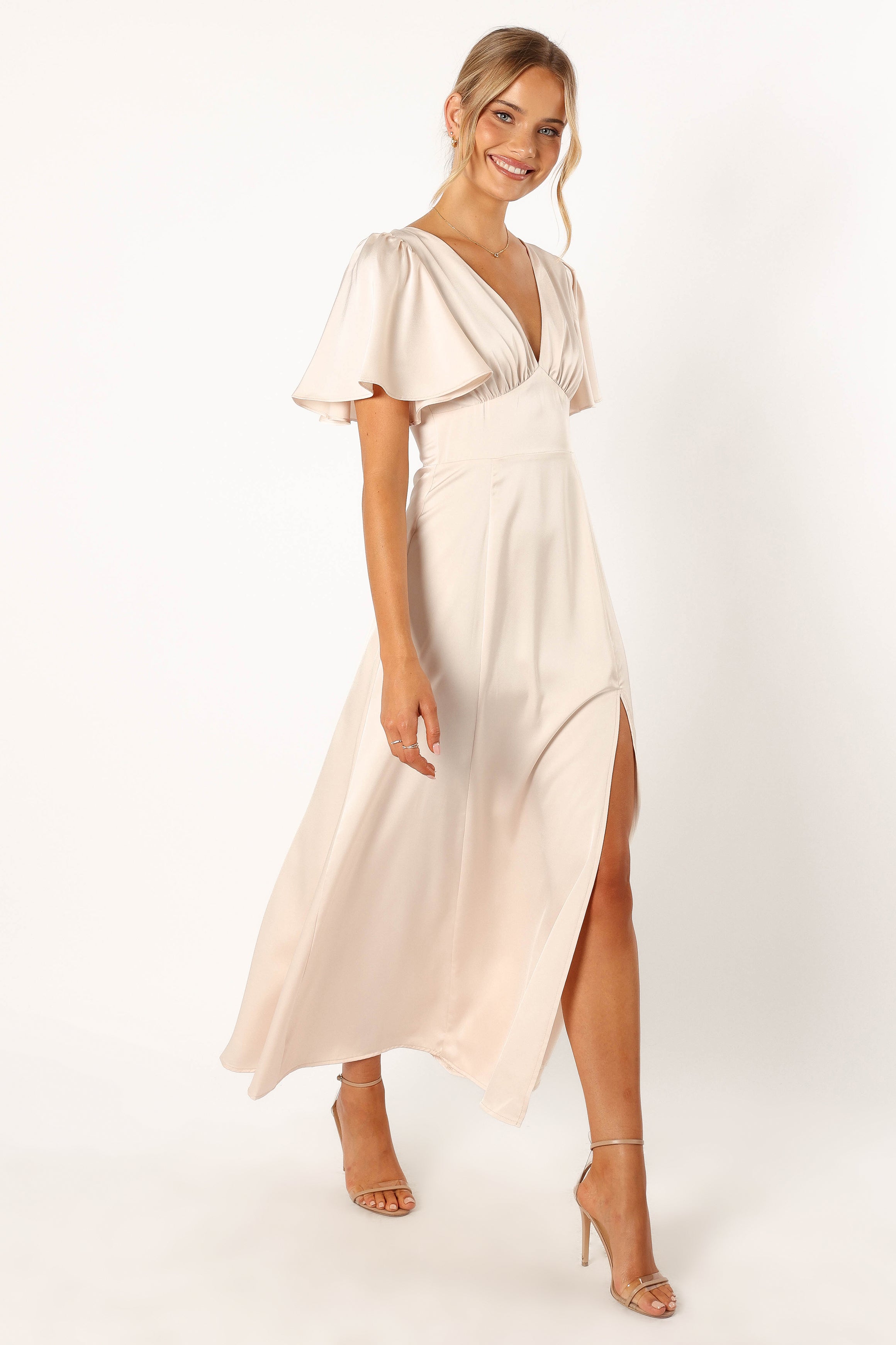 Petal and Pup USA DRESSES Casper Maxi Dress - Pearl