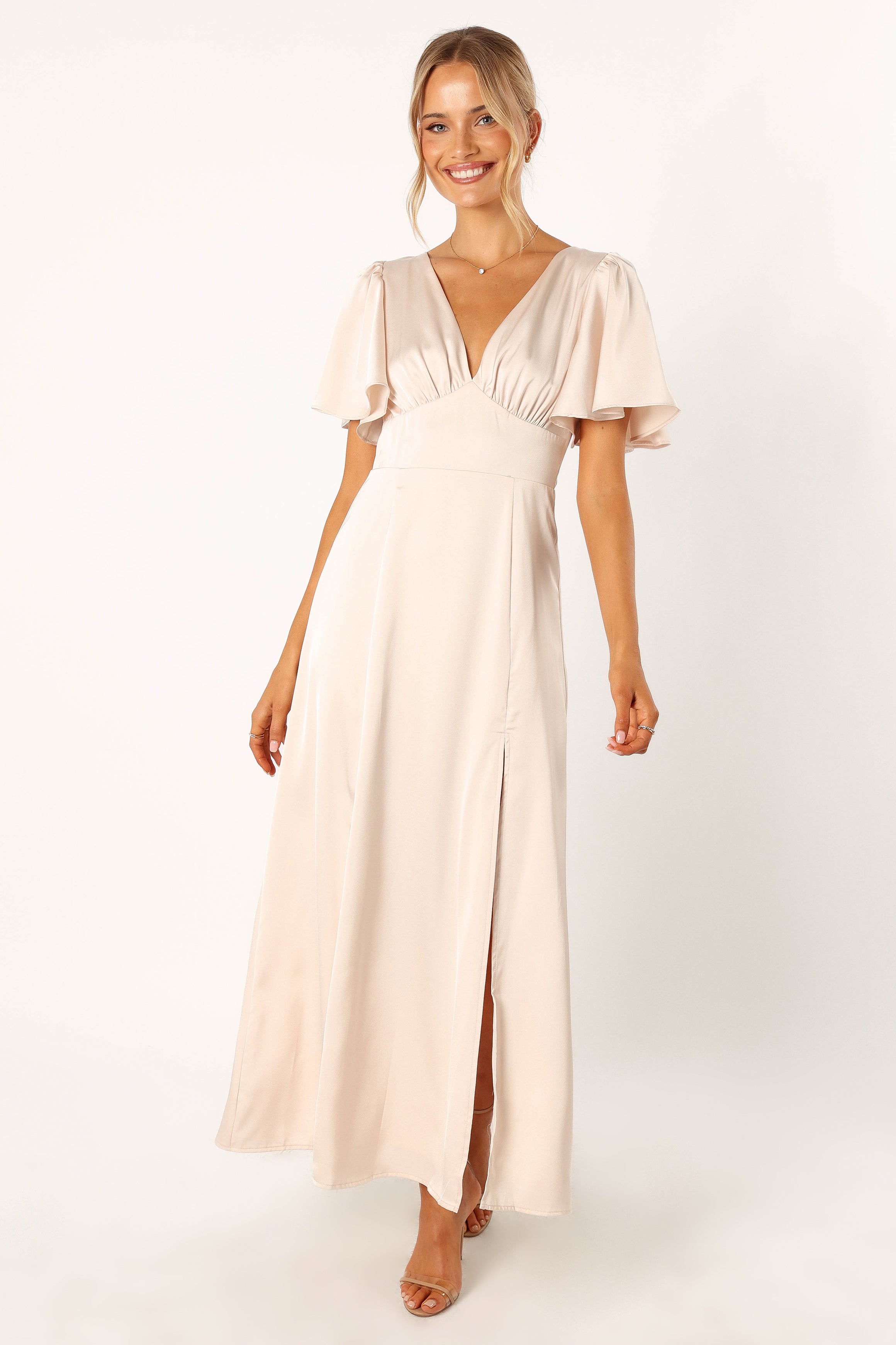 Petal and Pup USA DRESSES Casper Maxi Dress - Pearl