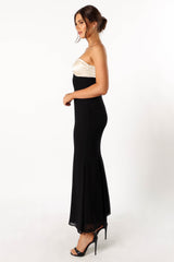 Petal and Pup USA DRESSES Cecilia Strapless Maxi Dress - Black