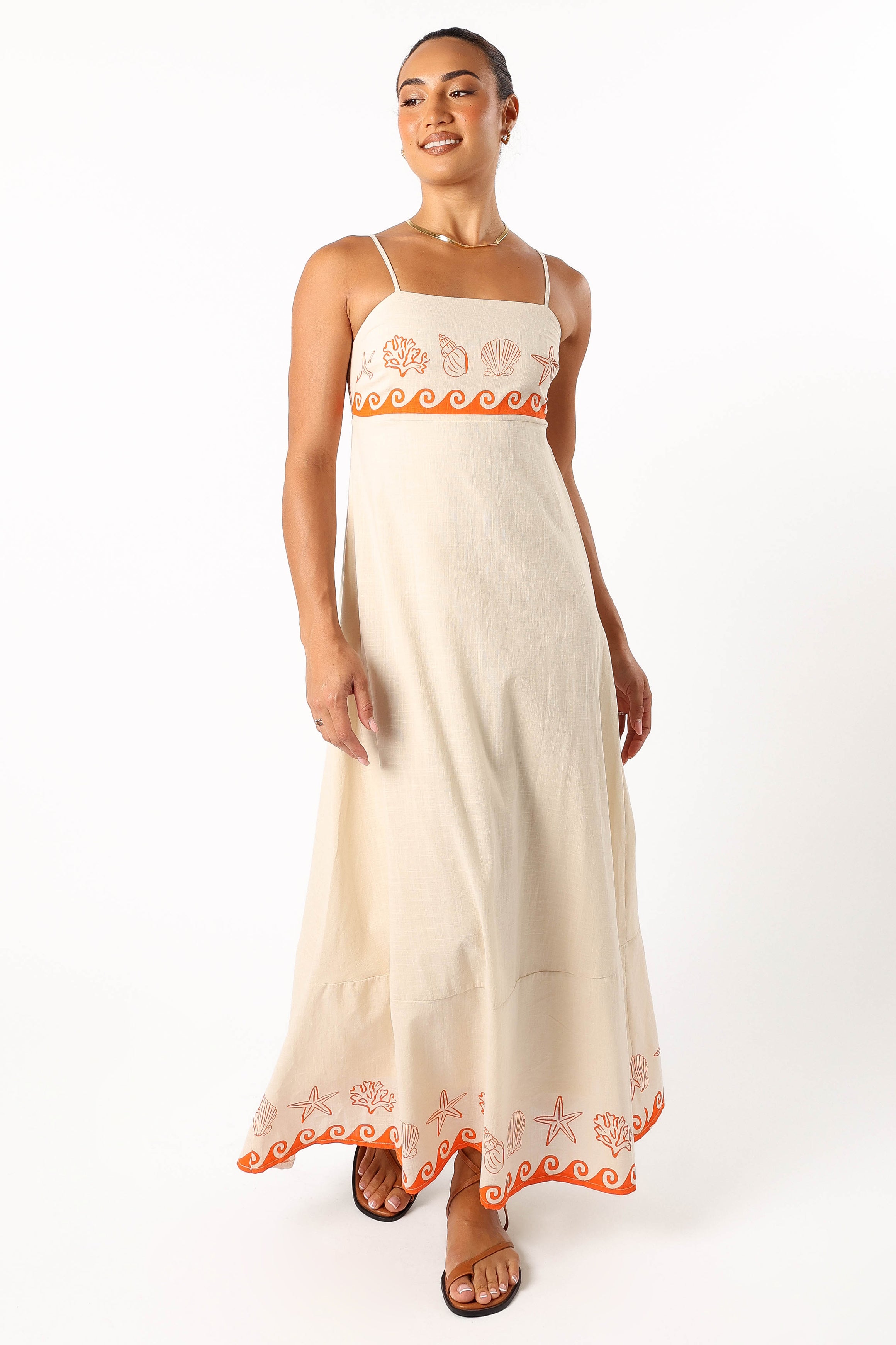 Petal and Pup USA DRESSES Ceecee Maxi Dress - Beige