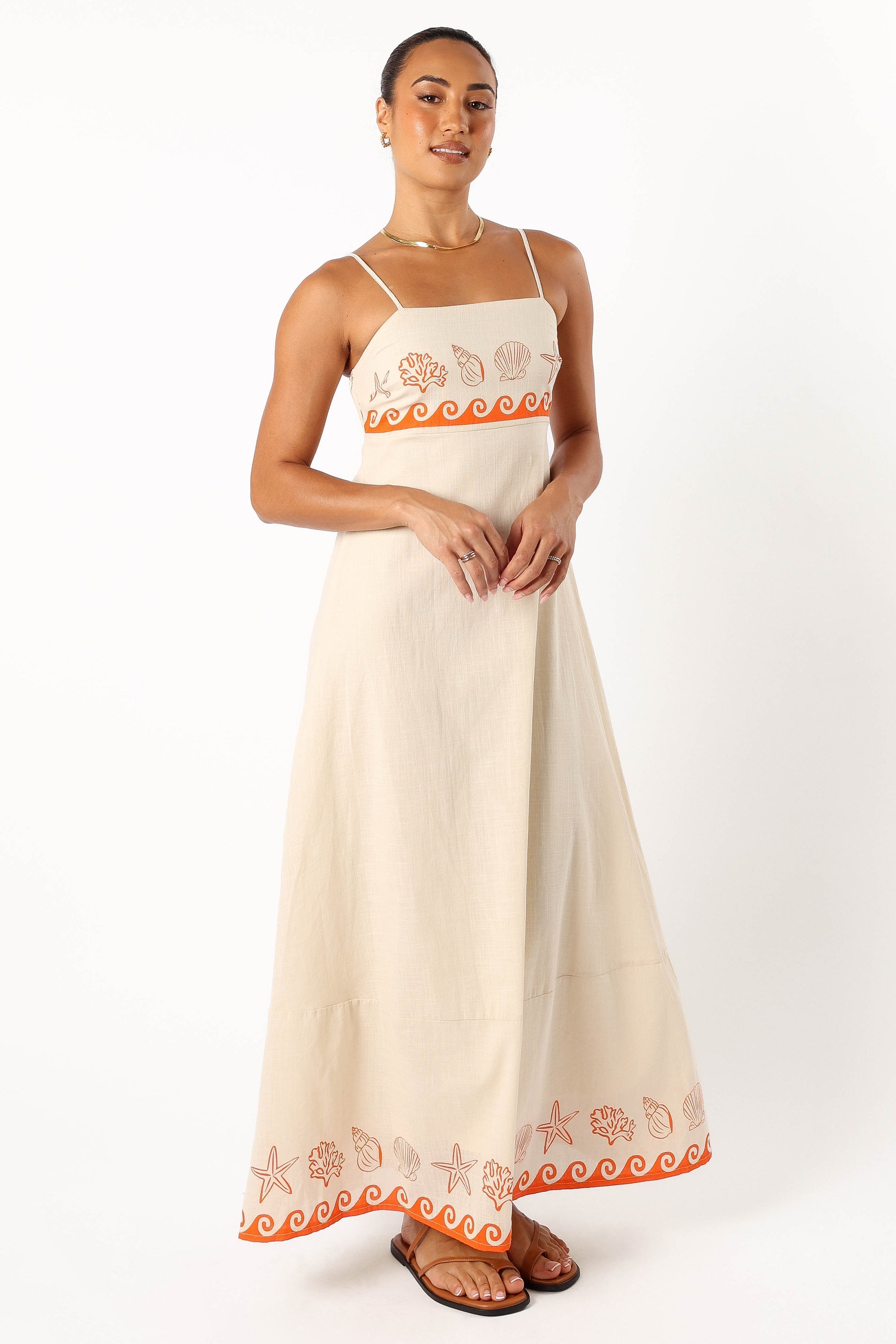 Petal and Pup USA DRESSES Ceecee Maxi Dress - Beige