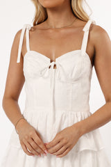 Petal and Pup USA DRESSES Celeste Ruffle Mini Dress - White