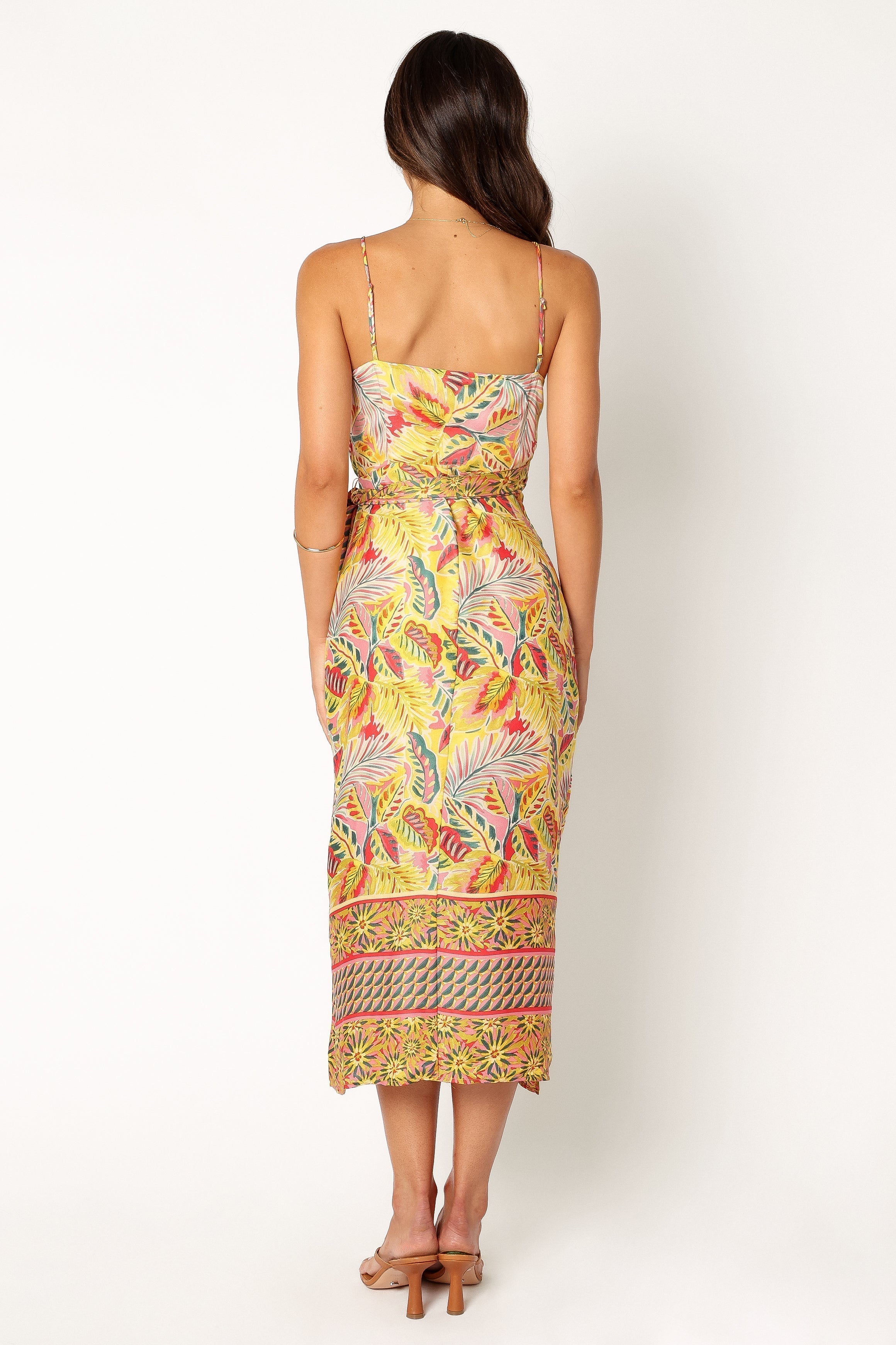 Petal and Pup USA DRESSES Clement Wrap Midi Dress - Tropical