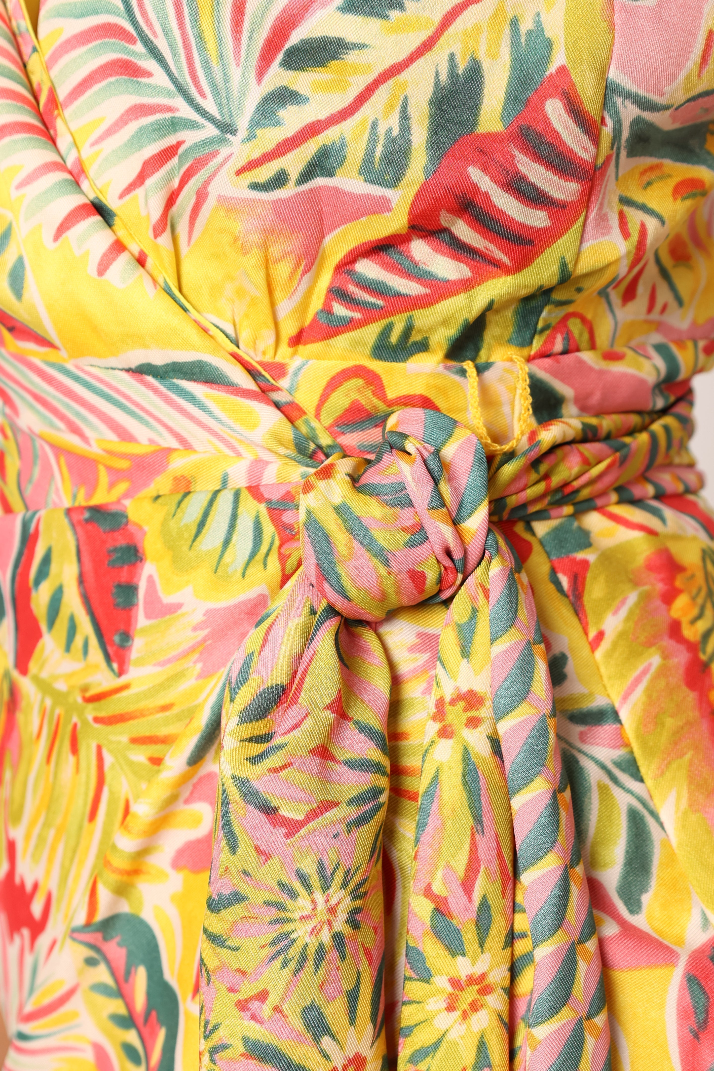 Petal and Pup USA DRESSES Clement Wrap Midi Dress - Tropical