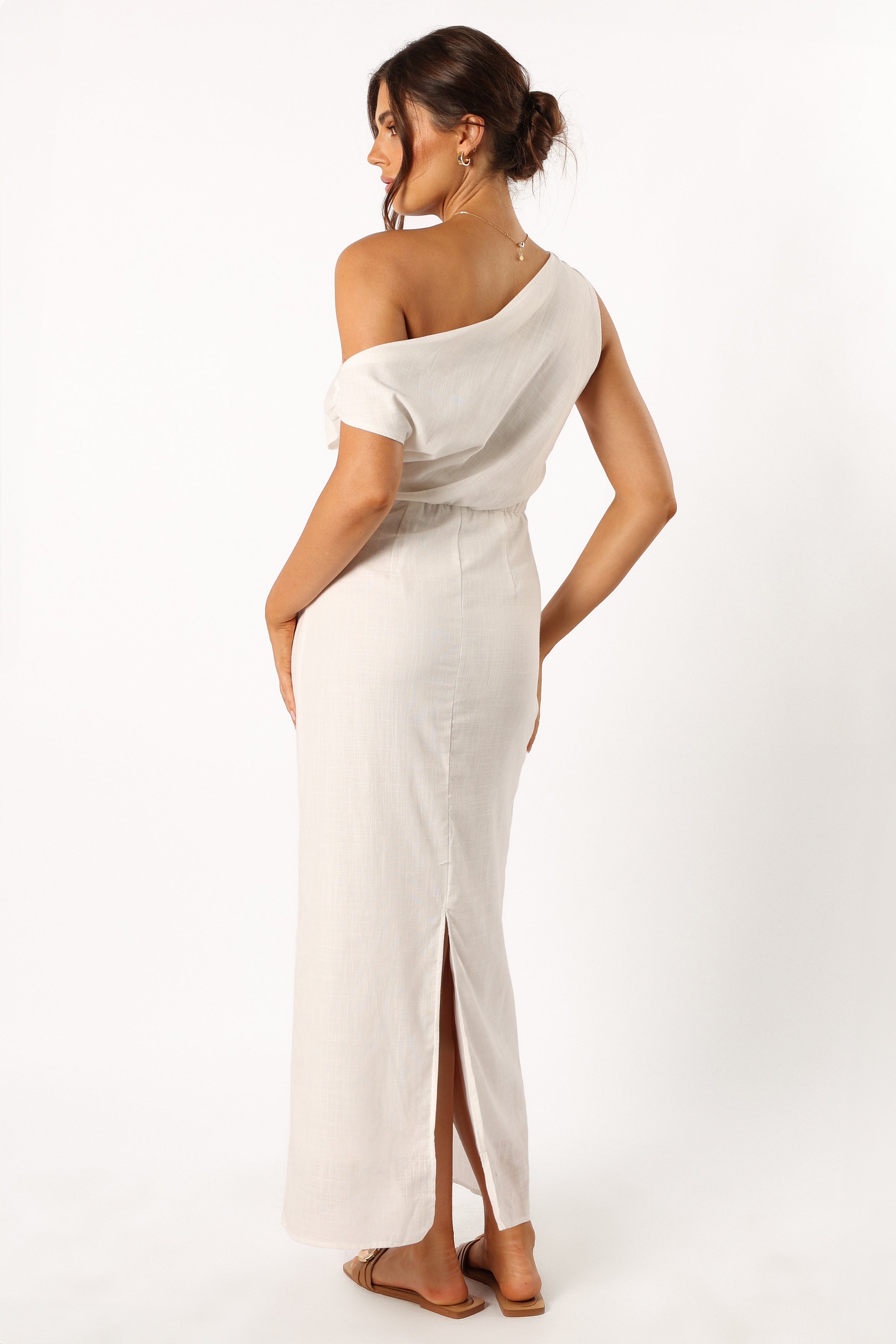 Petal and Pup USA DRESSES Cosma Off Shoulder Maxi Dress - White