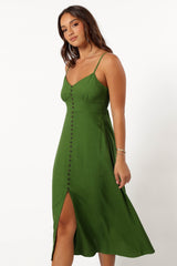 Petal and Pup USA DRESSES Darby Midi Dress - Ibiza Green