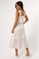Petal and Pup USA DRESSES Esther Midi Dress - White