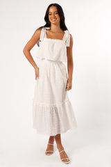 Petal and Pup USA DRESSES Esther Midi Dress - White