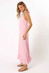Petal and Pup USA DRESSES Fleaur One Shoulder Maxi Dress - Pink