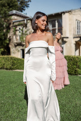 Petal and Pup USA DRESSES Gigi Off Shoulder Maxi Dress - Cream