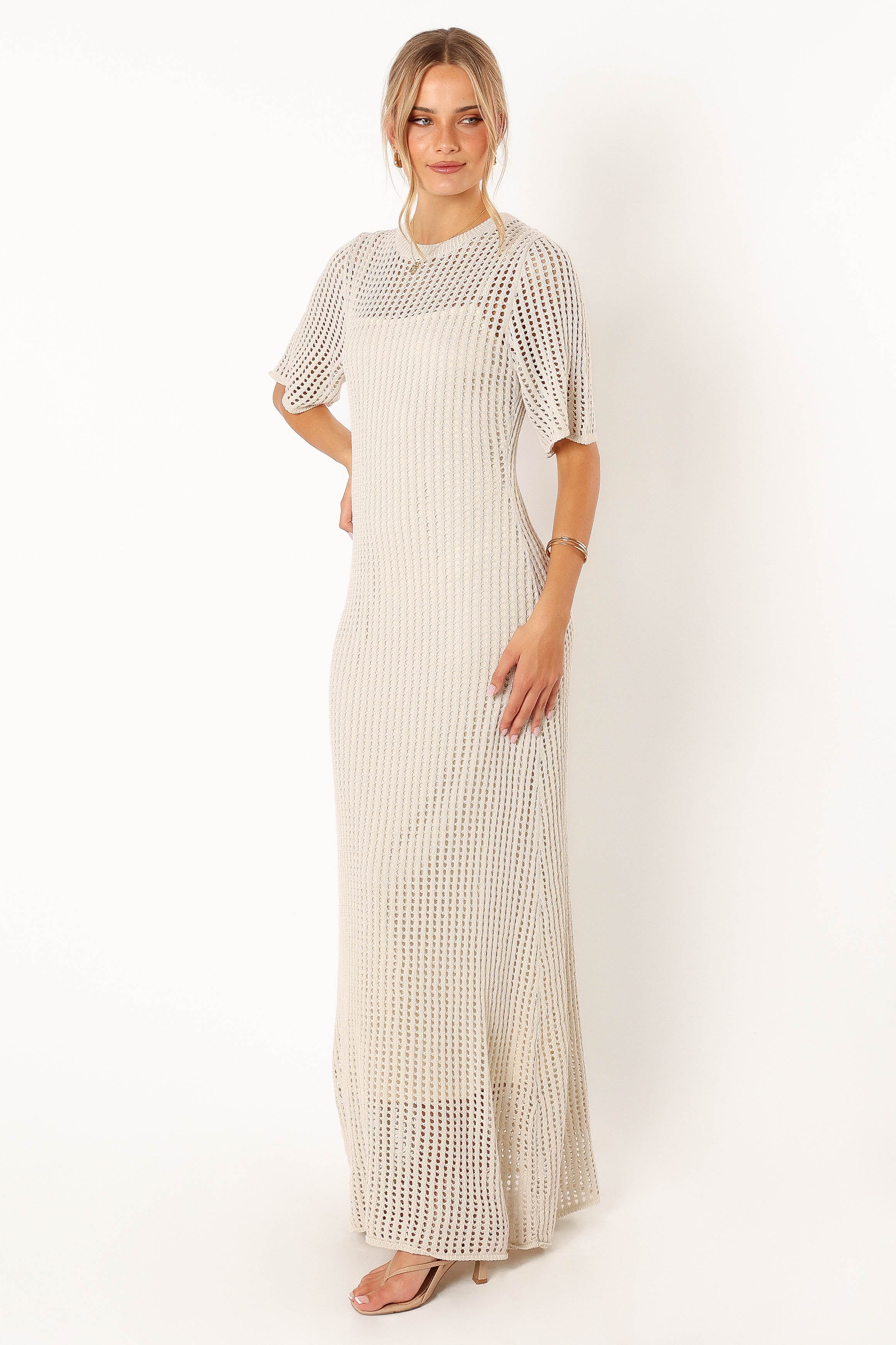 Petal and Pup USA DRESSES Hollie Maxi Dress - Cream