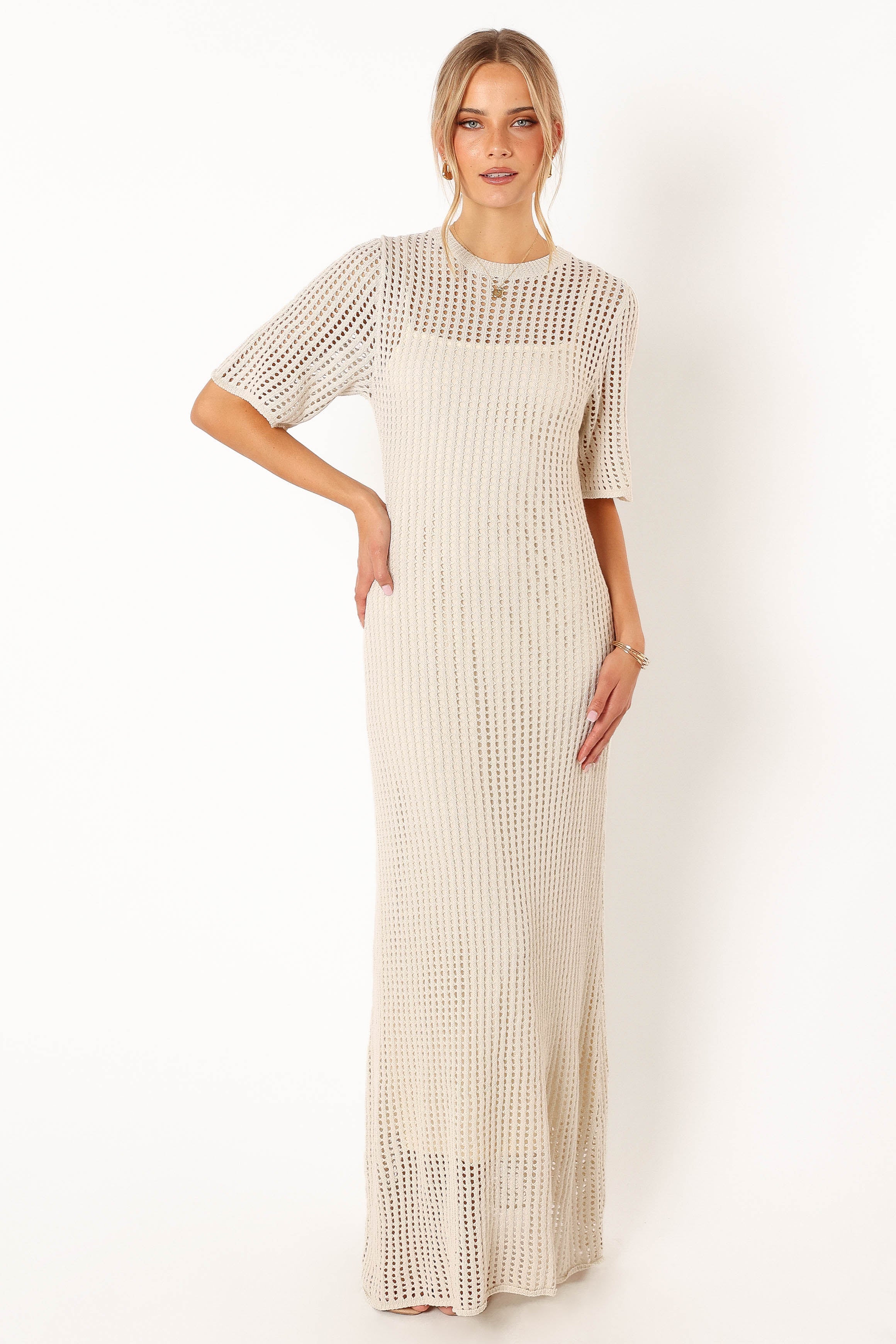 Petal and Pup USA DRESSES Hollie Maxi Dress - Cream