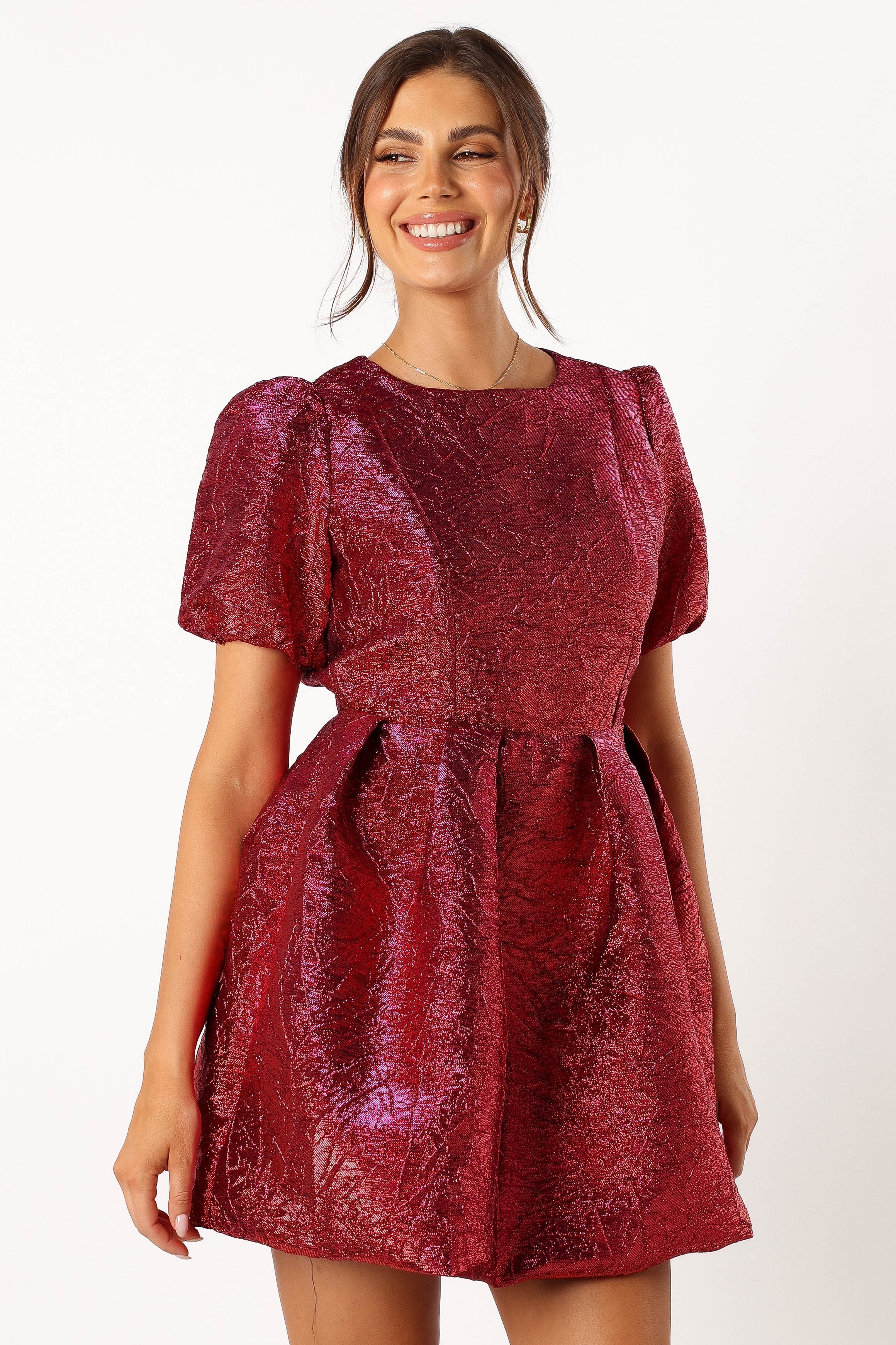 Petal and Pup USA DRESSES Jadore Mini Dress - Red Magenta