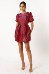 Petal and Pup USA DRESSES Jadore Mini Dress - Red Magenta
