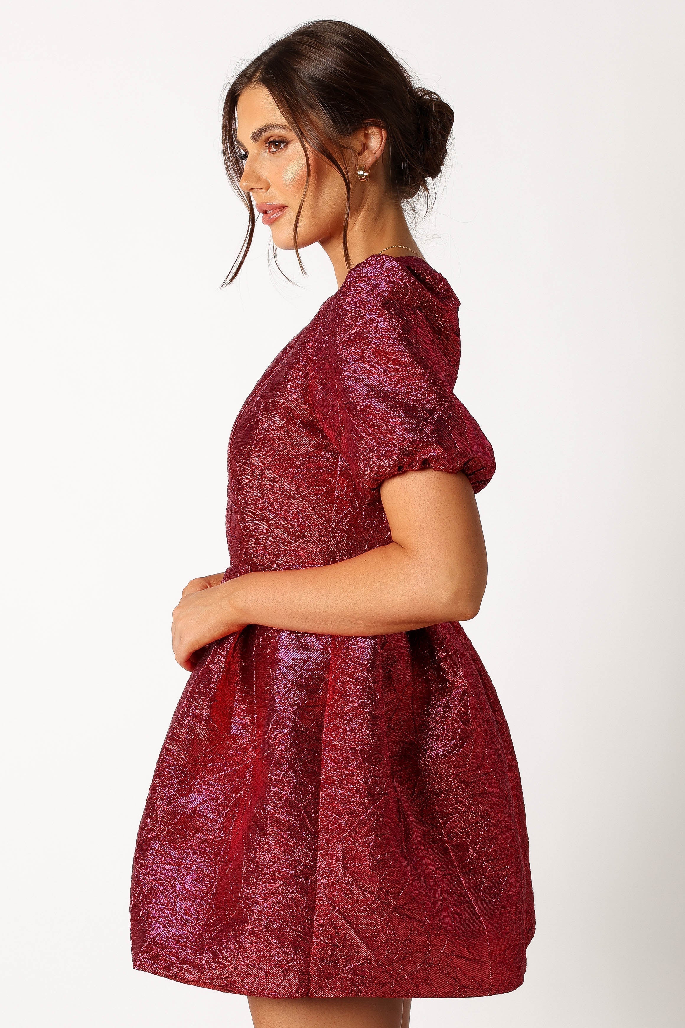 Petal and Pup USA DRESSES Jadore Mini Dress - Red Magenta