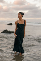 Petal and Pup USA DRESSES Jamie Maxi Slip Dress - Black