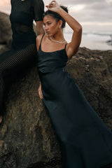 Petal and Pup USA DRESSES Jamie Maxi Slip Dress - Black