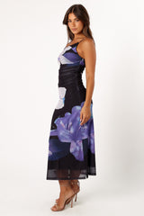 Petal and Pup USA DRESSES Jasmine Maxi Dress - Black Floral