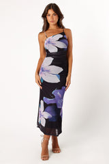 Petal and Pup USA DRESSES Jasmine Maxi Dress - Black Floral