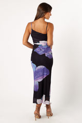 Petal and Pup USA DRESSES Jasmine Maxi Dress - Black Floral