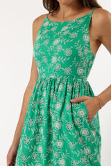 Petal and Pup USA DRESSES Jenson Maxi Dress - Green Eyelet