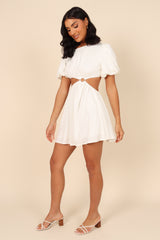 Petal and Pup USA DRESSES Joanna Cut Out Mini Dress - White