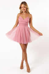 Petal and Pup USA DRESSES Kienna Tulle Mini Dress - Pink