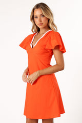 Petal and Pup USA DRESSES Lyle Mini Dress - Orange/Pink