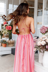 Petal and Pup USA DRESSES Madam Midi Dress - Pink Stripe